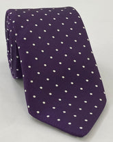 White Dots on Purple Pin-Dot Silk Tie EPDT-9